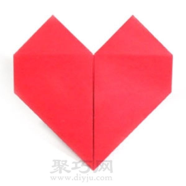 Origami heart with stand tutorial illustration