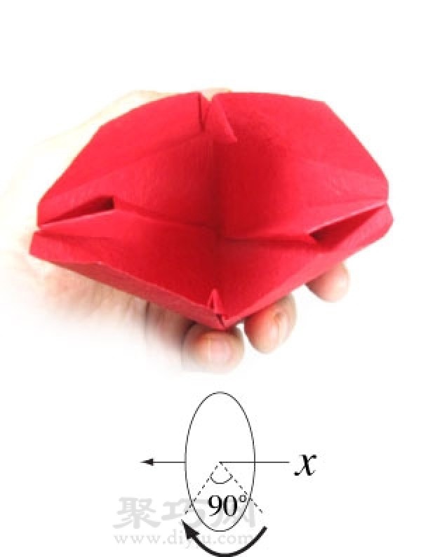 How to fold 3D heart-shaped origami by hand