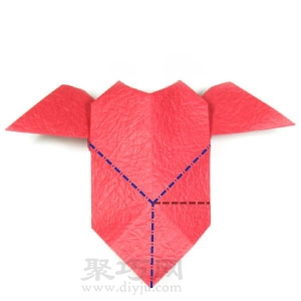 How to fold an origami heart with wings