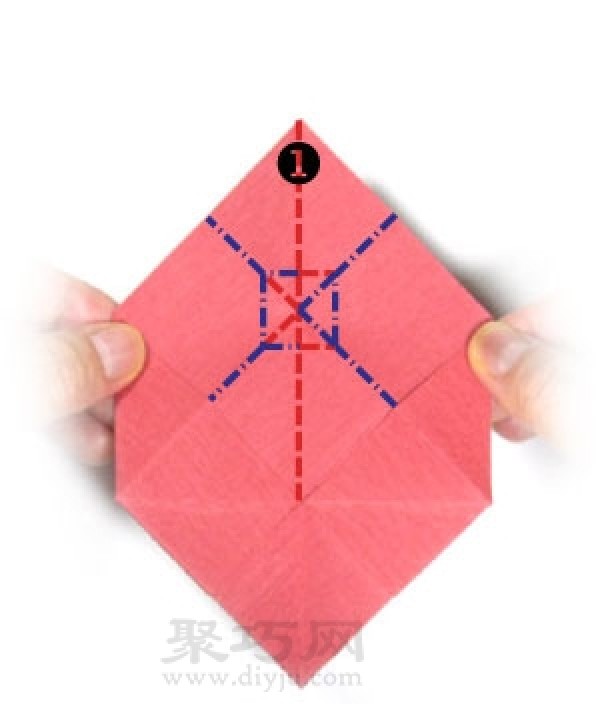 Three-dimensional heart origami tutorial