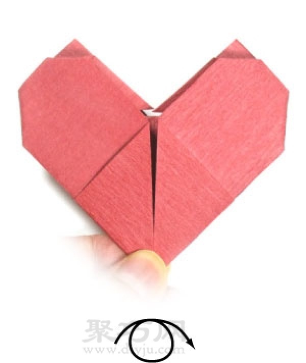 Three-dimensional heart origami tutorial