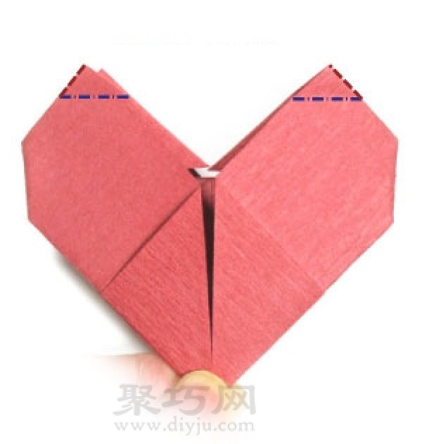 Three-dimensional heart origami tutorial