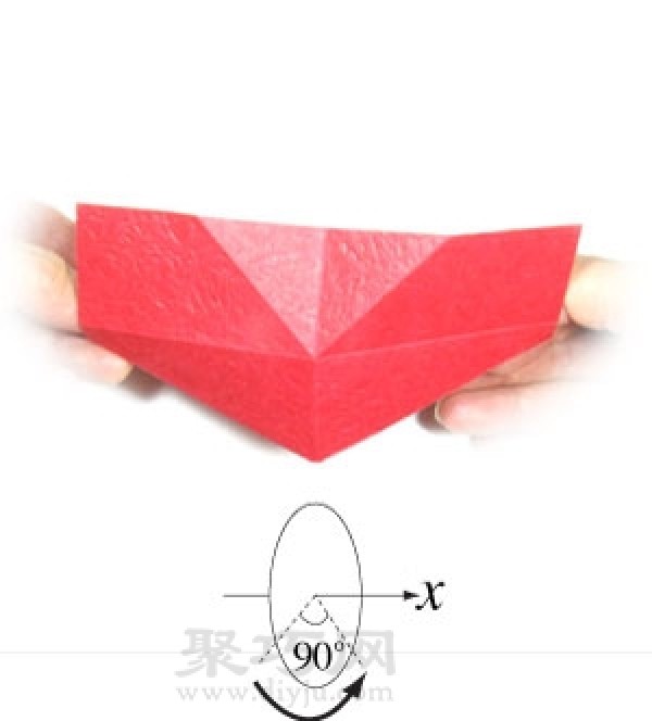 How to fold 3D heart-shaped origami by hand