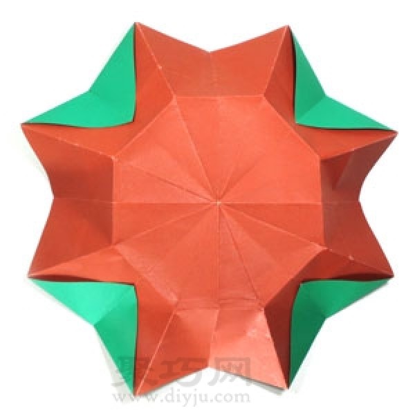 Illustration of how to fold handmade origami round envelopes