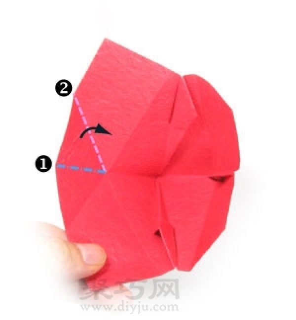 How to fold 3D heart-shaped origami by hand