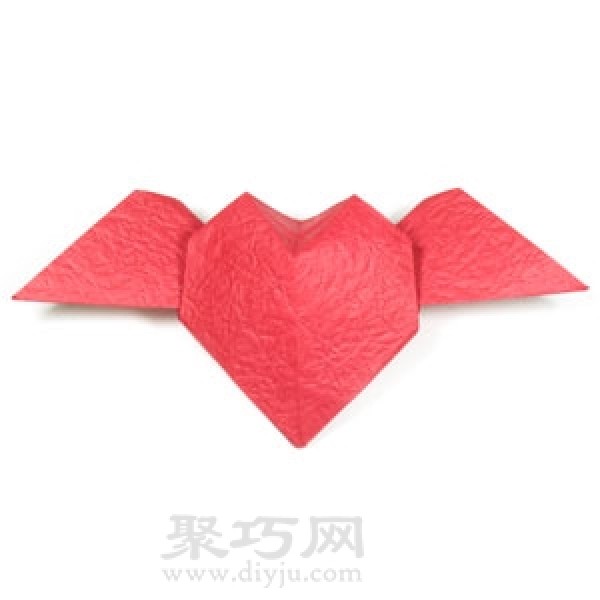 How to fold an origami heart with wings