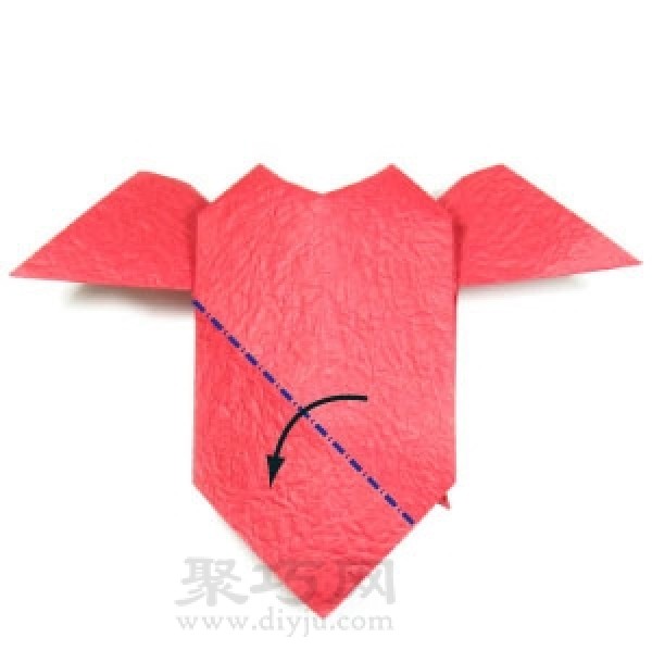 How to fold an origami heart with wings