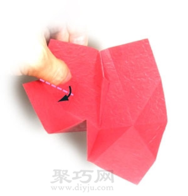 How to fold 3D heart-shaped origami by hand