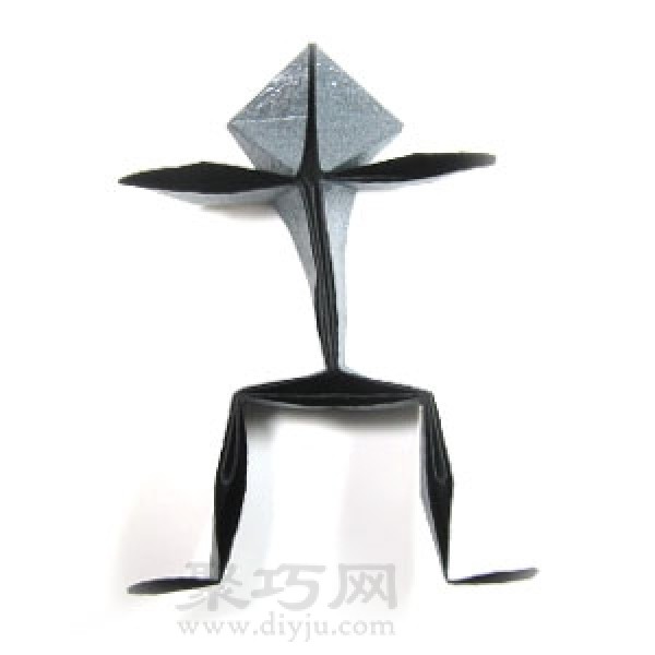 Origami tutorial for standing little man