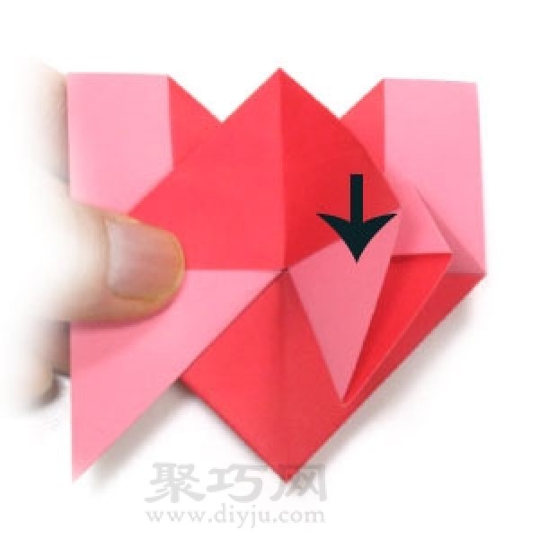 Origami Heart with Two Legs Illustrated Tutorial