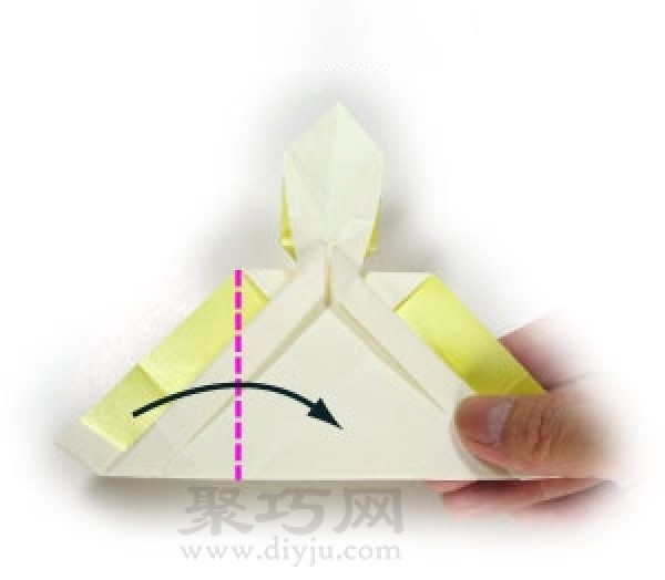 Origami candle folding steps