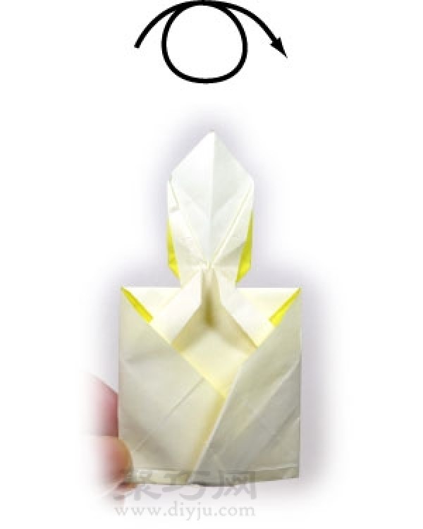 Origami candle folding steps