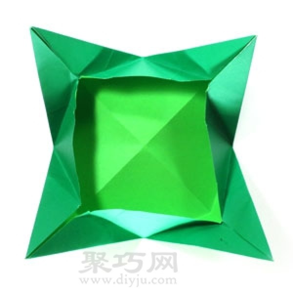 Flower shaped envelope origami method