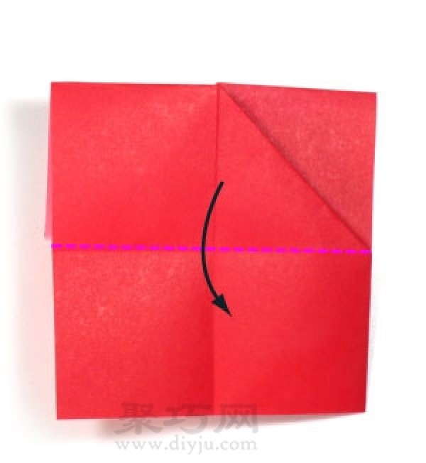 Illustrated origami tutorial for pinwheel-shaped envelope