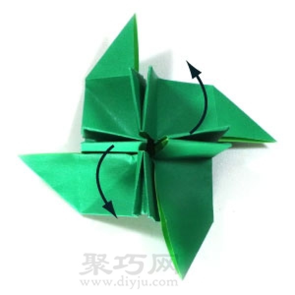 Spiral windmill origami folding steps