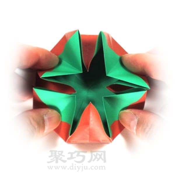 Illustration of how to fold handmade origami round envelopes