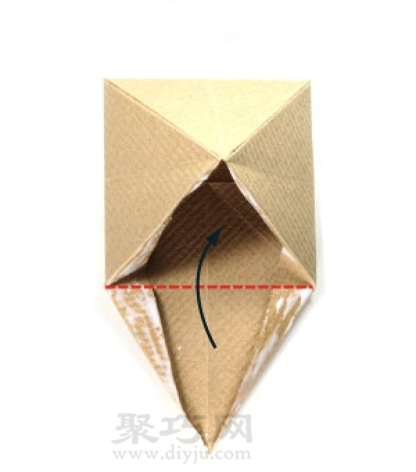 Illustration of how to fold a three-dimensional pyramid using A4 paper