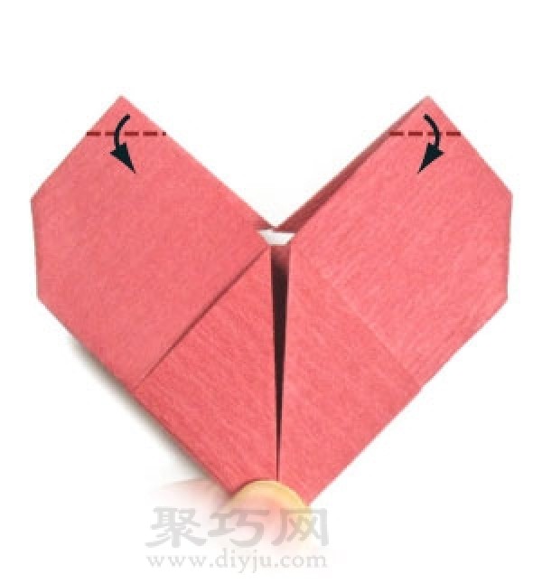 Three-dimensional heart origami tutorial