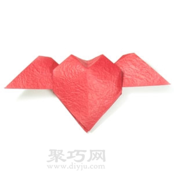 How to fold an origami heart with wings