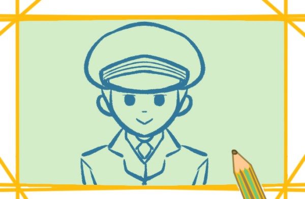 How to draw a handsome young policeman