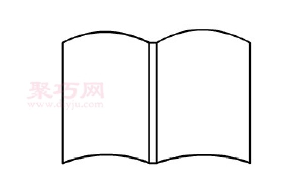 How to draw an open book. Steps to draw an open book.