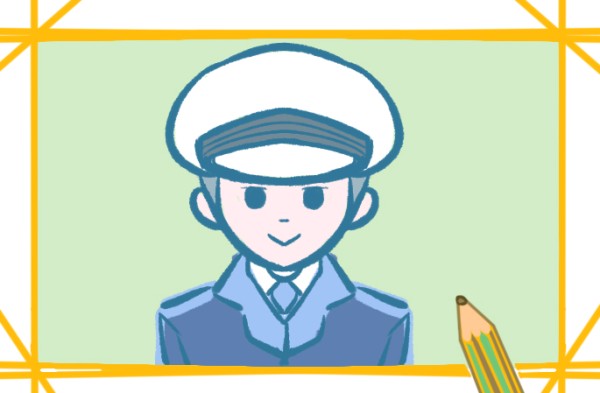 How to draw a handsome young policeman