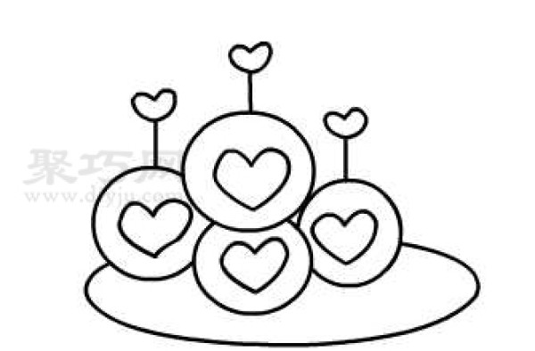 How to draw a love ball in the simplest way. Simple drawing tutorial of a love ball.