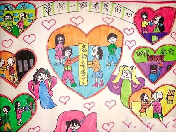 Children’s drawing works on Teacher’s Day: Teachers have worked hard