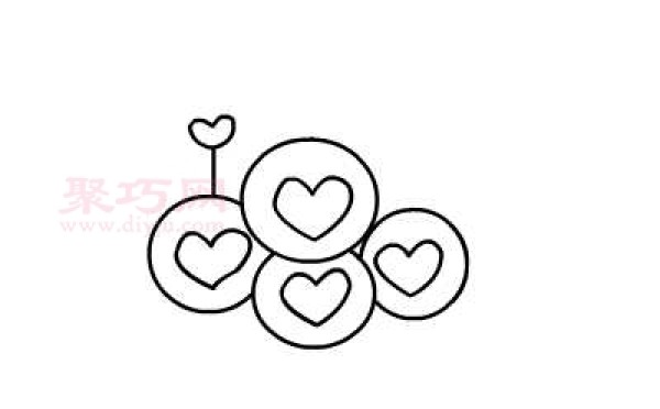 How to draw a love ball in the simplest way. Simple drawing tutorial of a love ball.