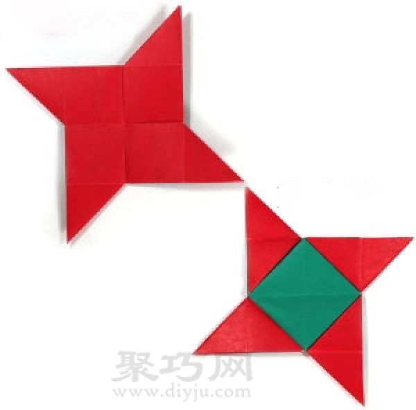 Origami New Ninja Star Folding Illustration