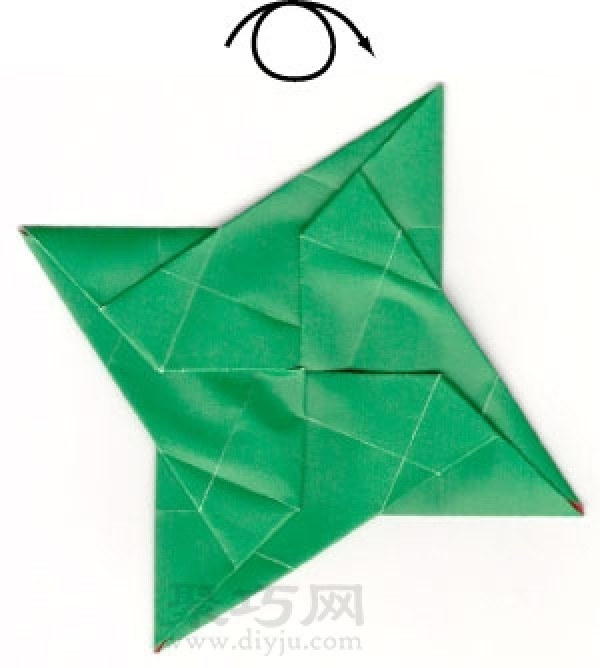 Ninja Weapon Ninja Star Origami Tutorial Illustration