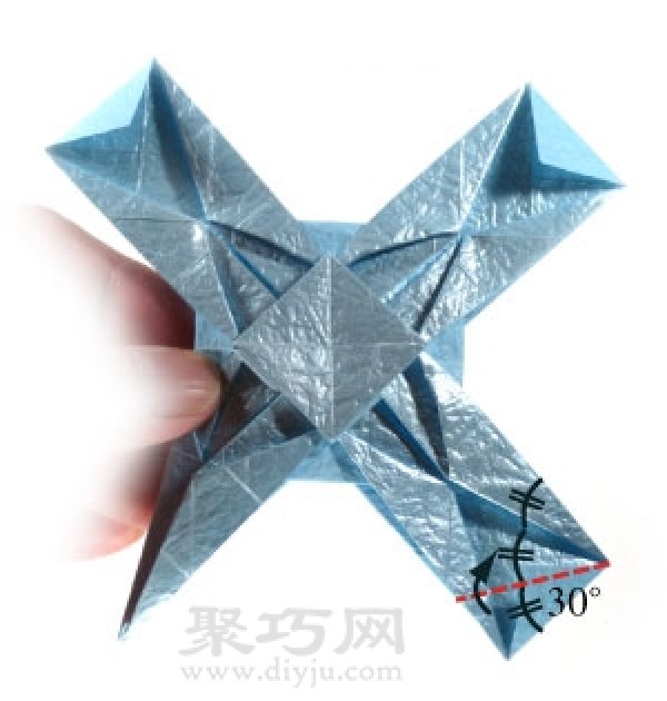 Origami Fancy Ninja Star Illustrated Tutorial