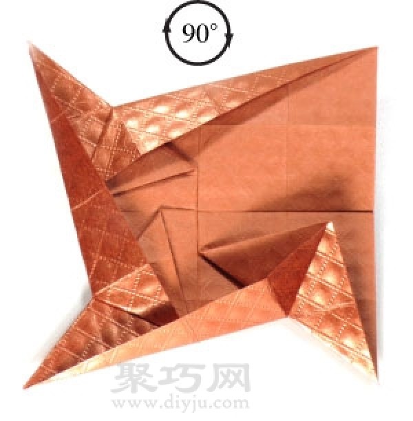 Origami Ninja Star Darts Simple Illustration