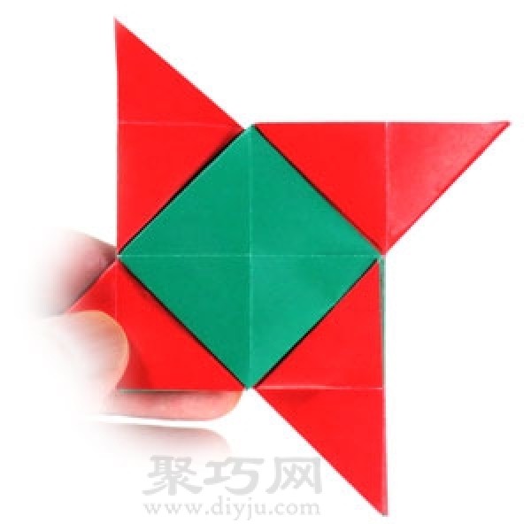 Origami New Ninja Star Folding Illustration