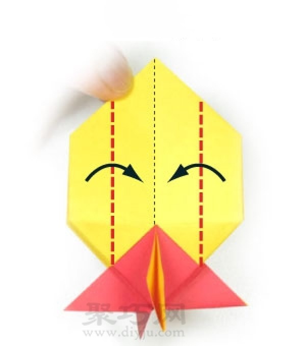 Origami 3D rocket origami method