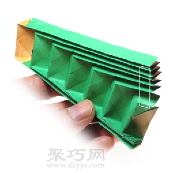 Origami steps for long stairs