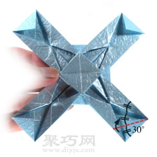 Origami Fancy Ninja Star Illustrated Tutorial