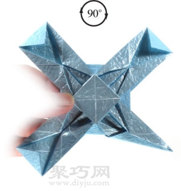 Origami Fancy Ninja Star Illustrated Tutorial