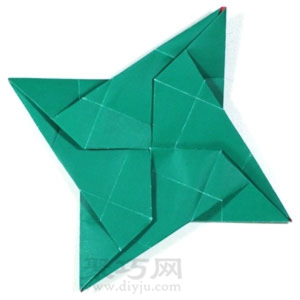 Ninja Weapon Ninja Star Origami Tutorial Illustration