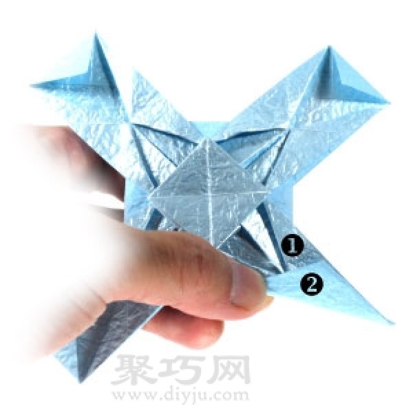 Origami Fancy Ninja Star Illustrated Tutorial