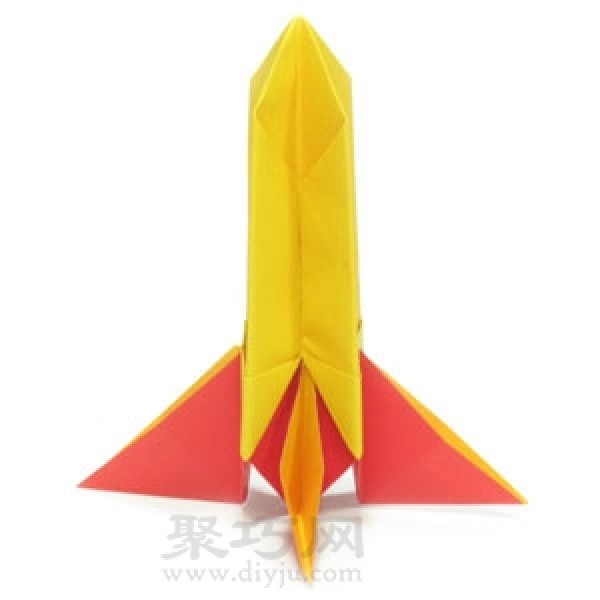 Origami 3D rocket origami method