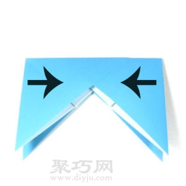 Manual origami three-dimensional five-pointed star folding steps