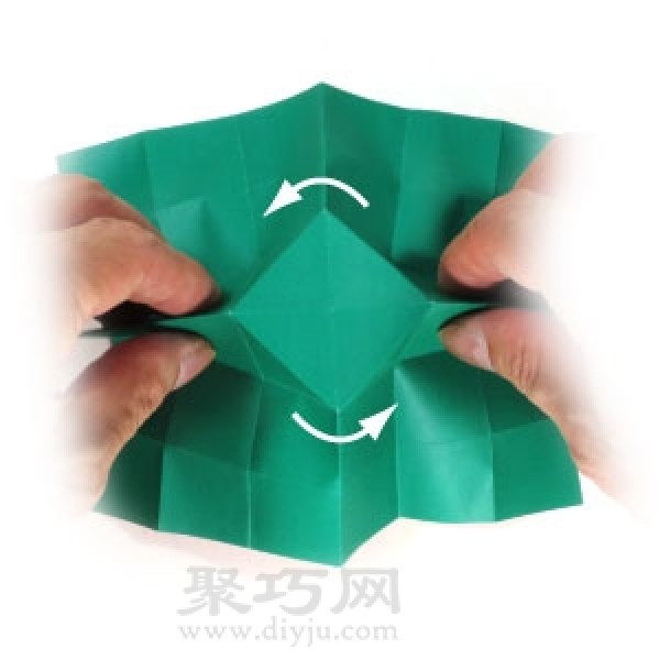 Origami New Ninja Star Folding Illustration