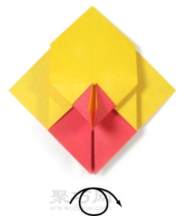 Origami 3D rocket origami method