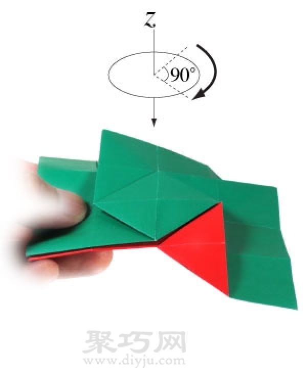 Origami New Ninja Star Folding Illustration