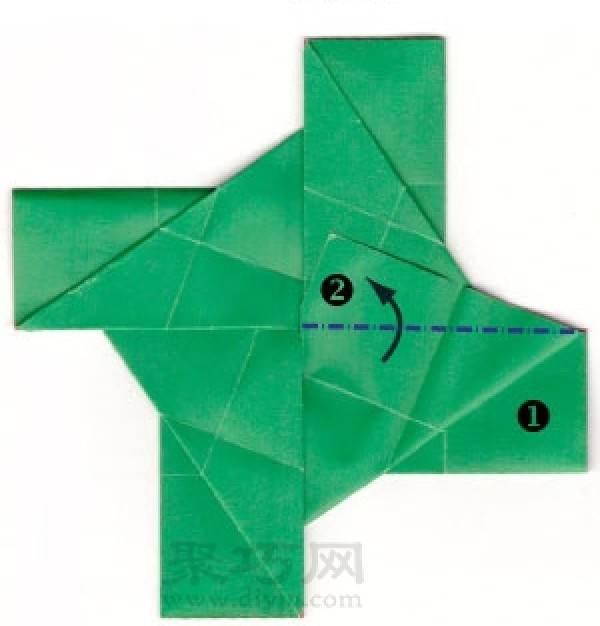 Ninja Weapon Ninja Star Origami Tutorial Illustration