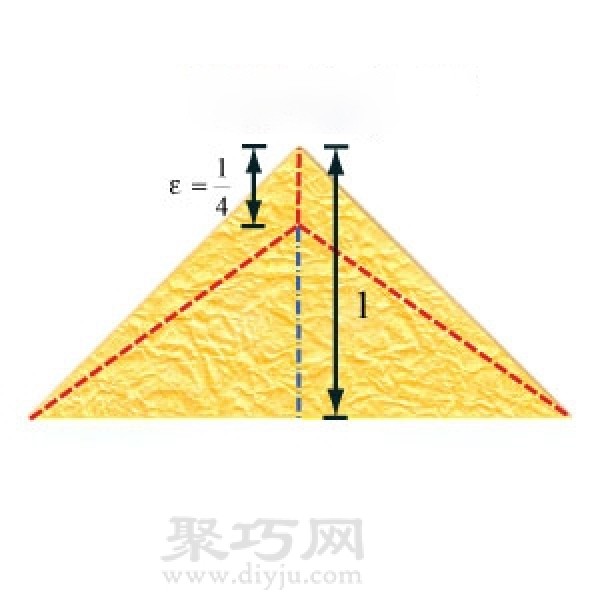 Illustration of the steps of handmade origami four-corner three-dimensional stars