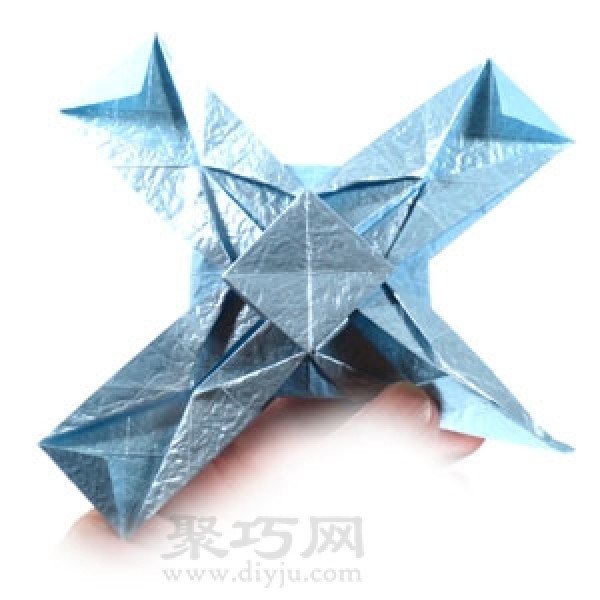 Origami Fancy Ninja Star Illustrated Tutorial