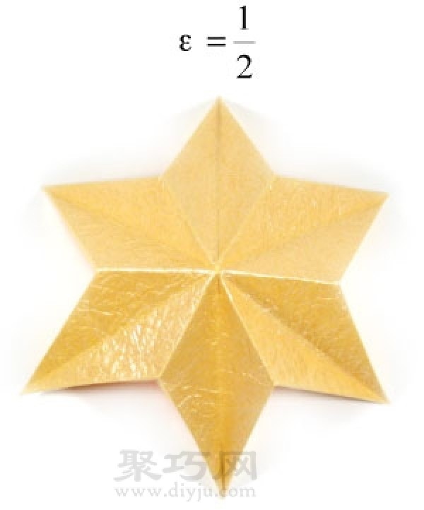 Simple illustration of handmade origami hexagonal three-dimensional stars