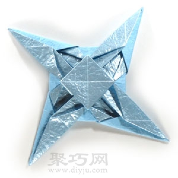 Origami Fancy Ninja Star Illustrated Tutorial